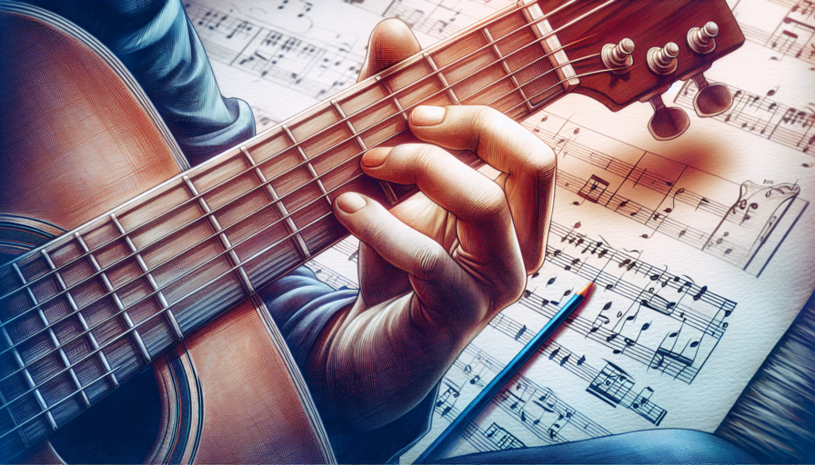 acorde re en guitarra
