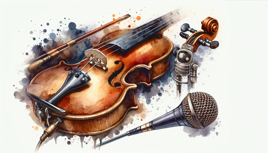 afinador de violin con microfono