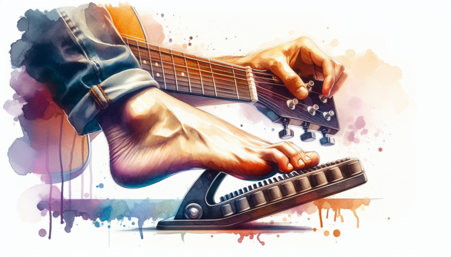 apoya pie guitarra