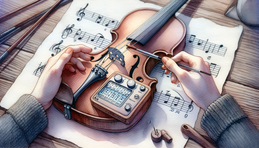 como funciona a4 afinador de violin