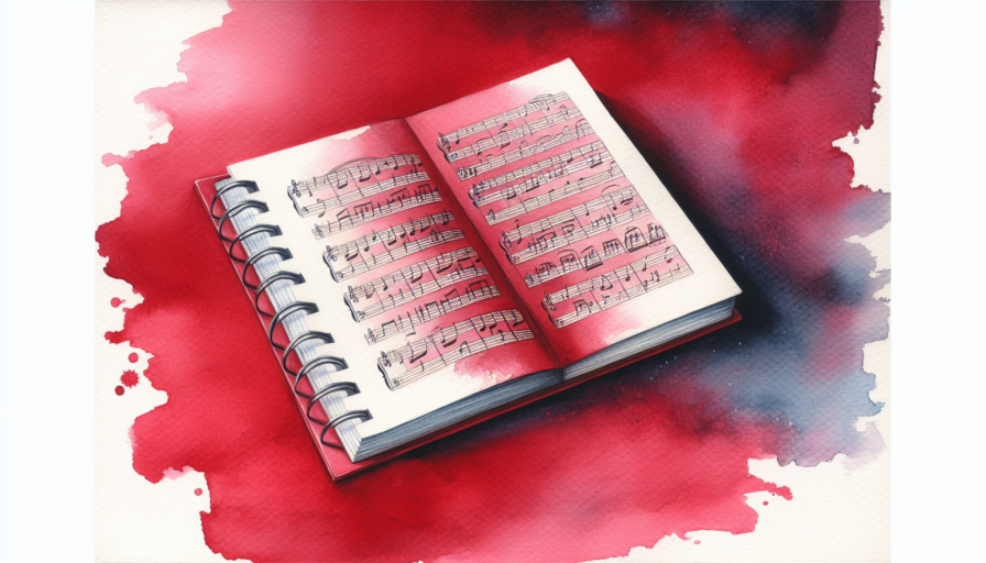 fondos rojos soporte partitura