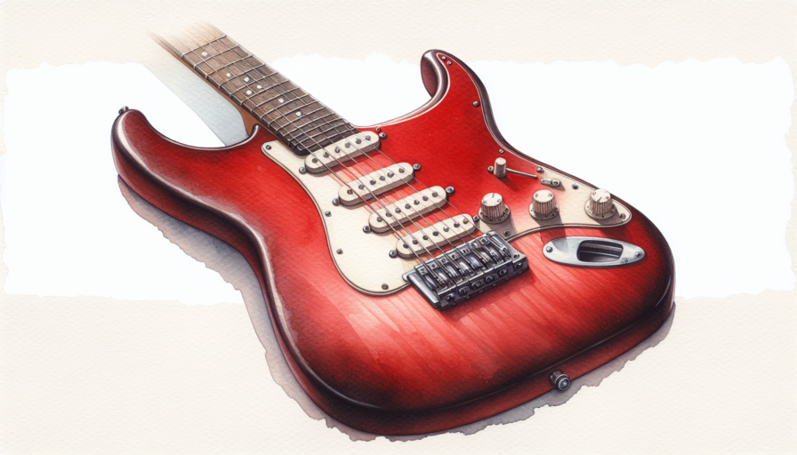 guitarra electrica roja
