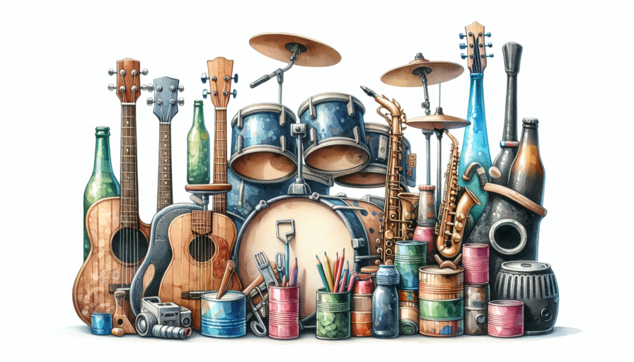 instrumentos musicales en reciclaje