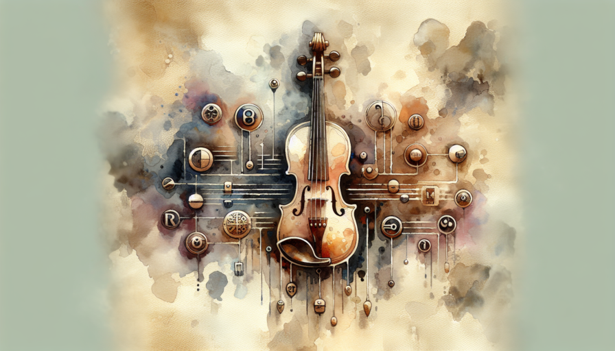 simbolos de violin en afinador