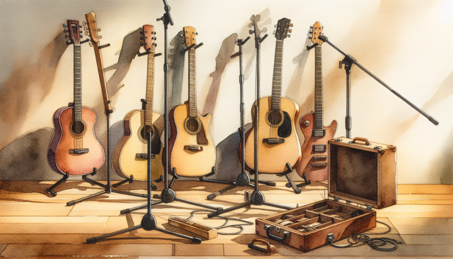 soportes de guitarra suelo