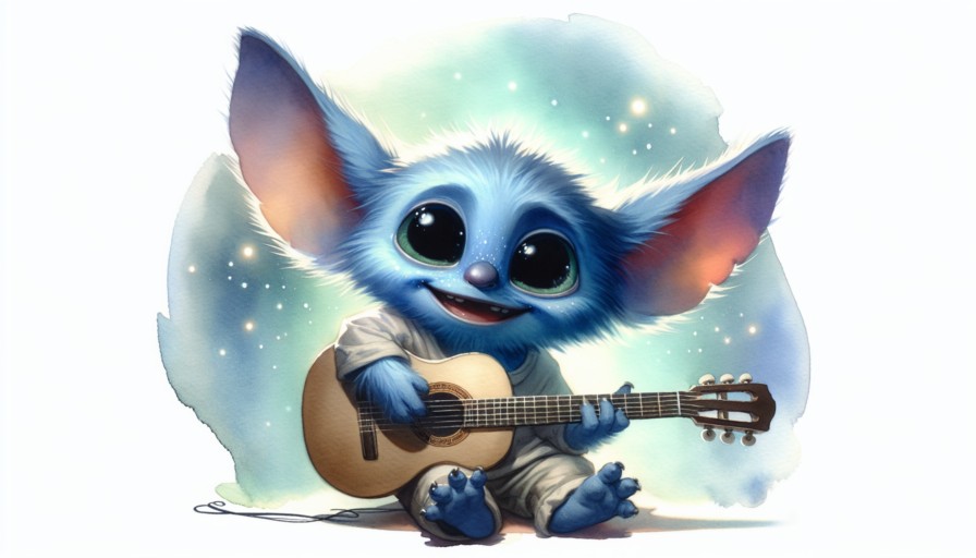 stitch con una guitarra