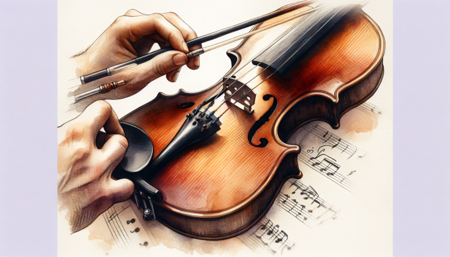 afinación de cuerdas del violin