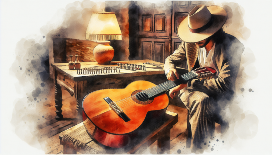 afinador de guitarra flamenca