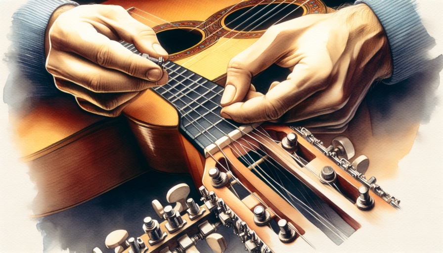 afinar una guitarra española