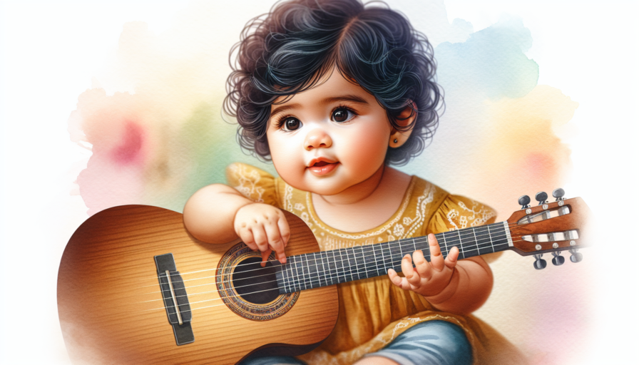 bebe con guitarra