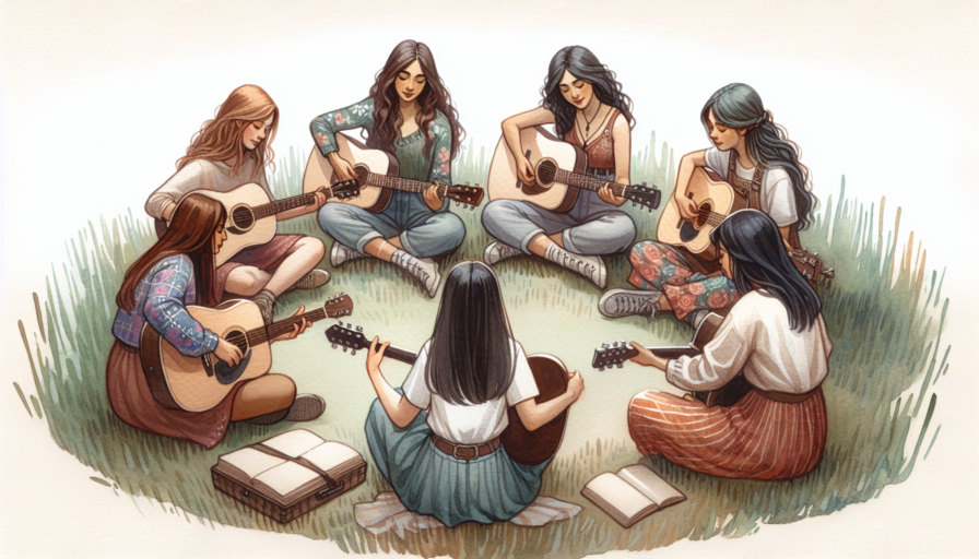 chicas tocando guitarra