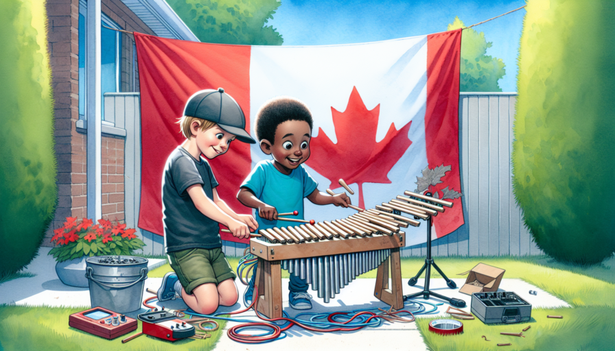 chicos canadienses inventan instrumento percusion