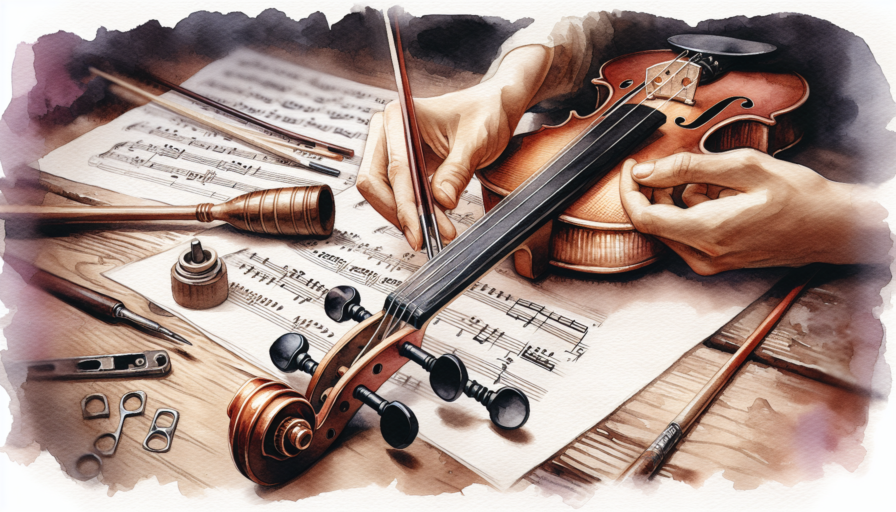 cómo se afinan las cuerdas de un violín