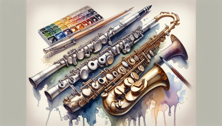 dibujo instrumentos de viento