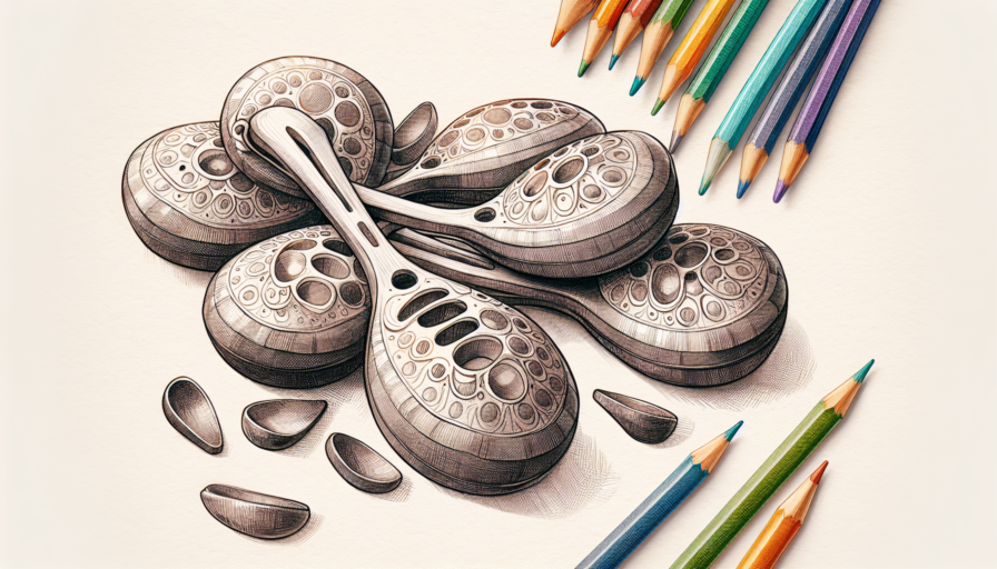 dibujos par colorear de instrumentos del flamenco castañuelas
