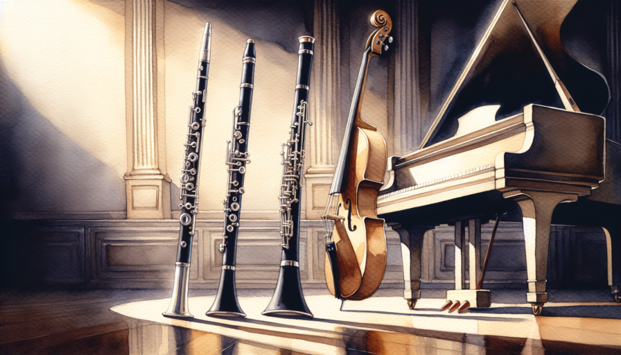 flauta clarinete oboe y piano