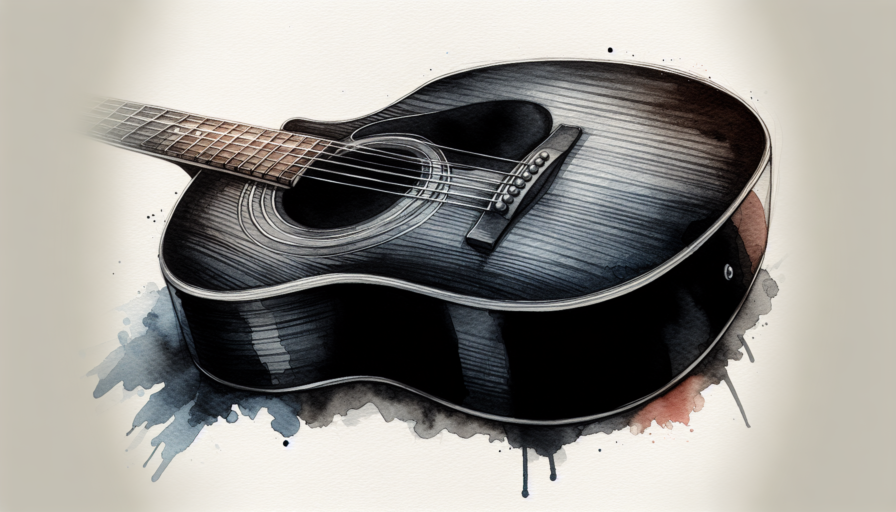 guitarra acustica negra