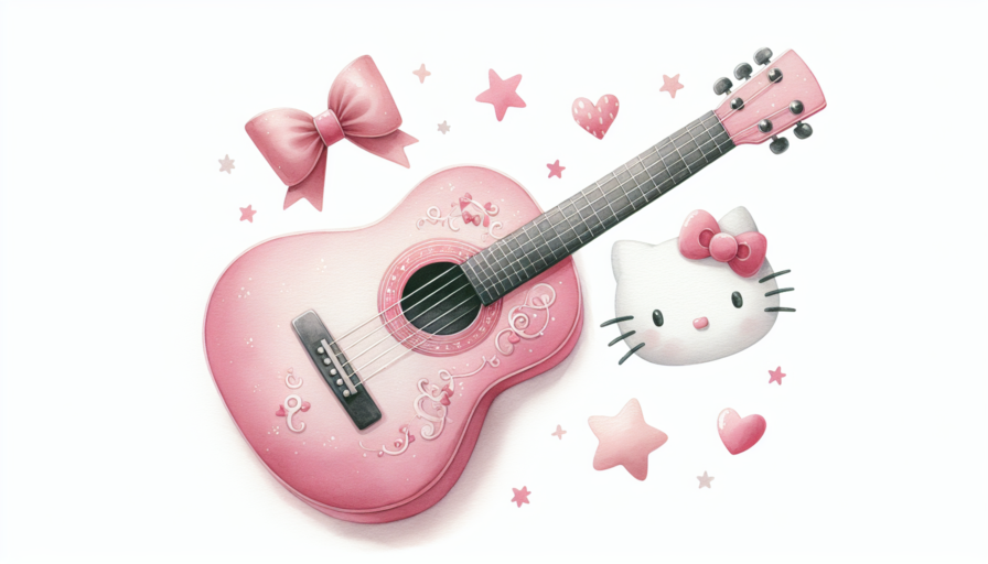 guitarra hello kitty