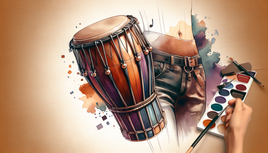 instrumento percusion nuevo colgado a la cintura