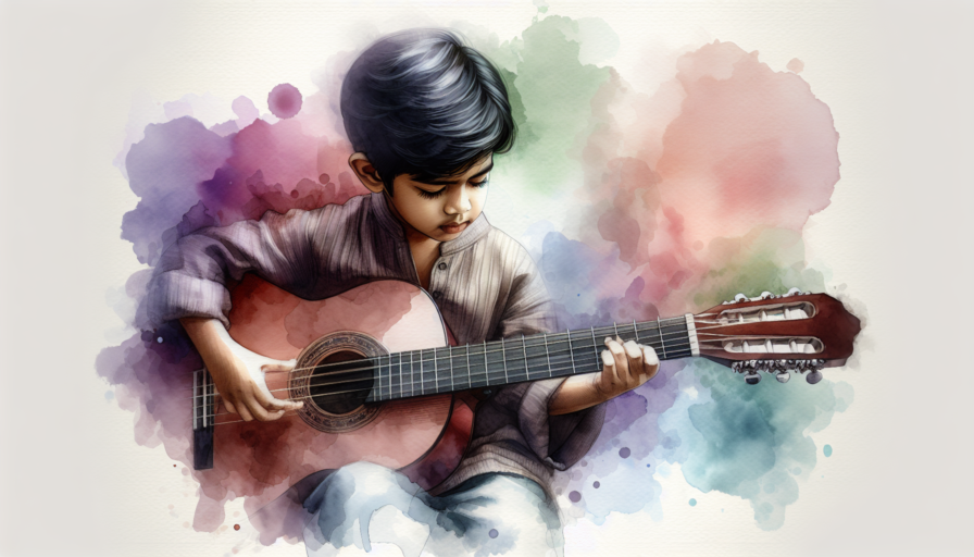 nino tocando guitarra