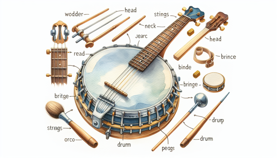 partes del banjo instrumento musical
